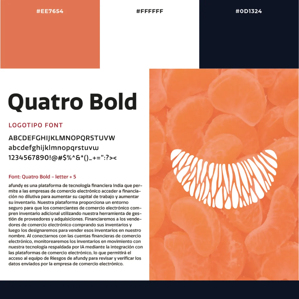 afundy — Paleta de colores y tipografía