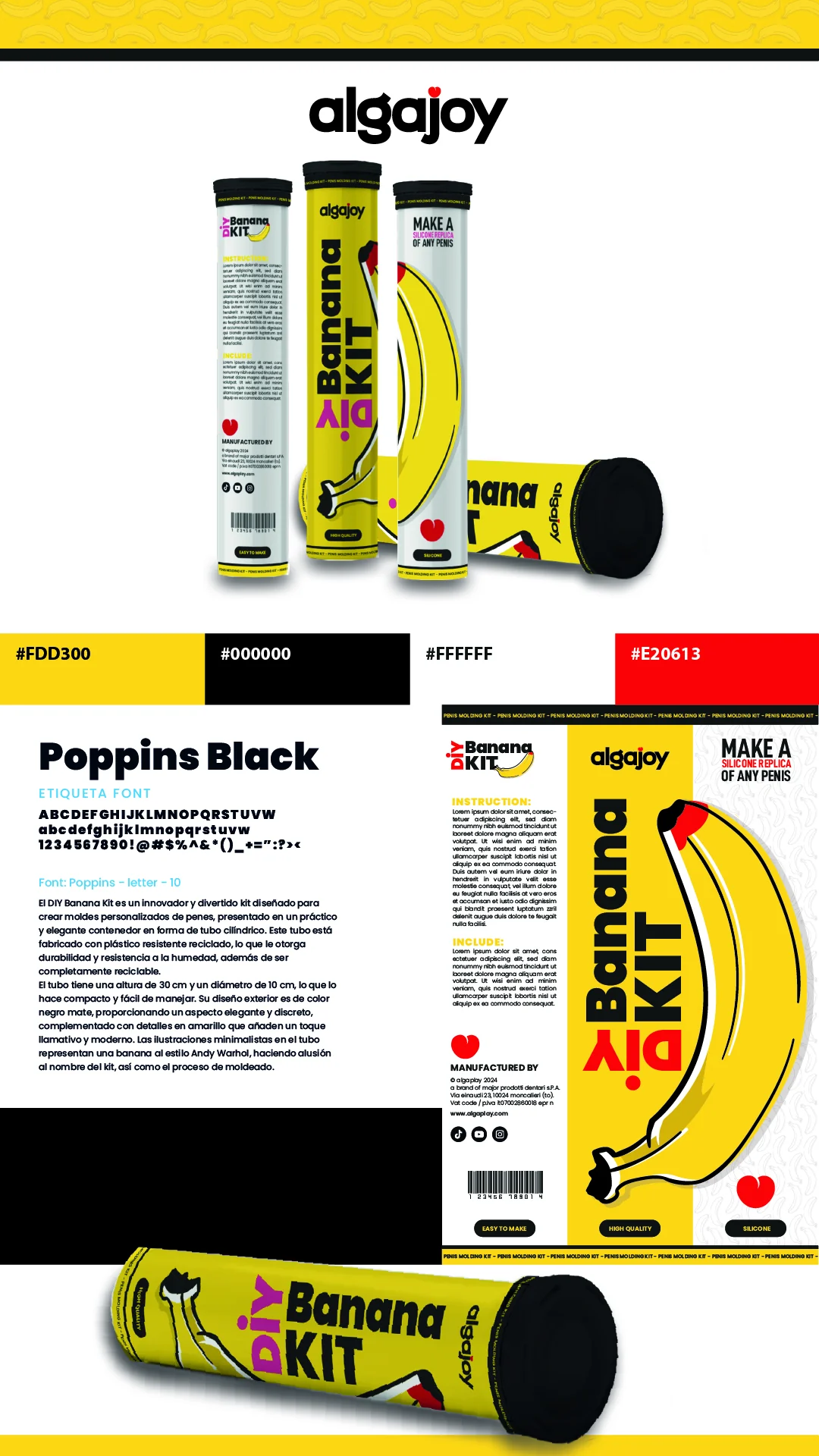 DIY Banana Kit — Presentación vertical del diseño