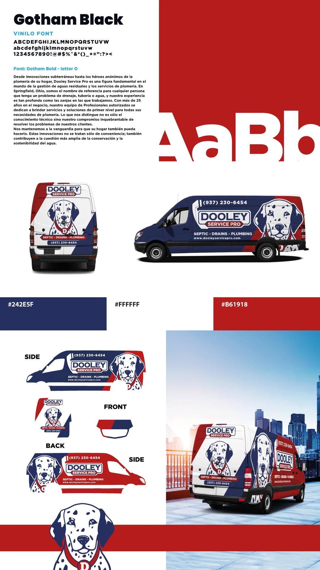 Dooley Service Pro — Presentación vertical del diseño
