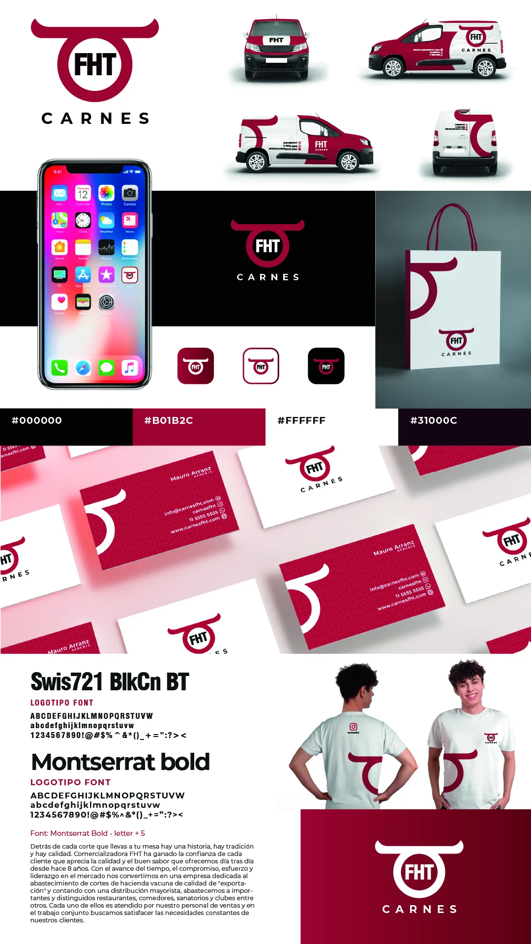 Comercializadora FHT — Presentación vertical de la identidad