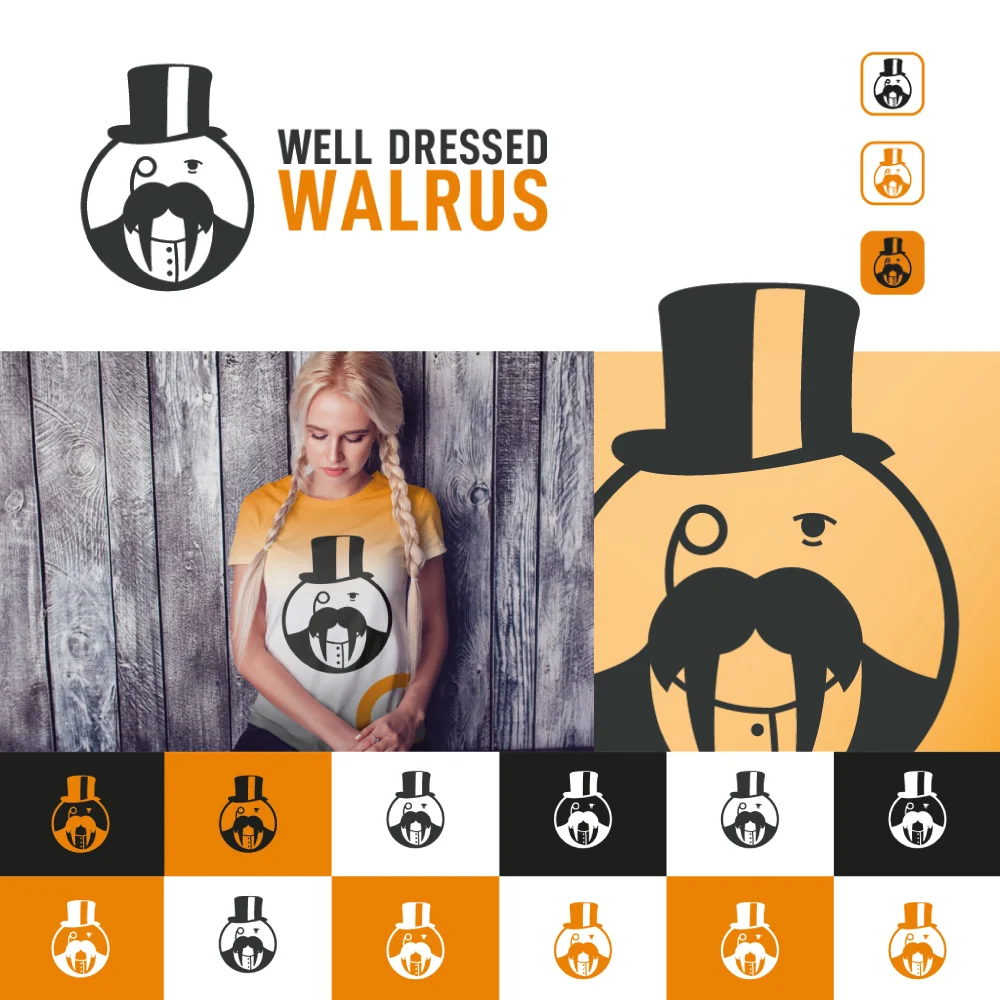 Well Dressed Walrus — Aplicación de marca